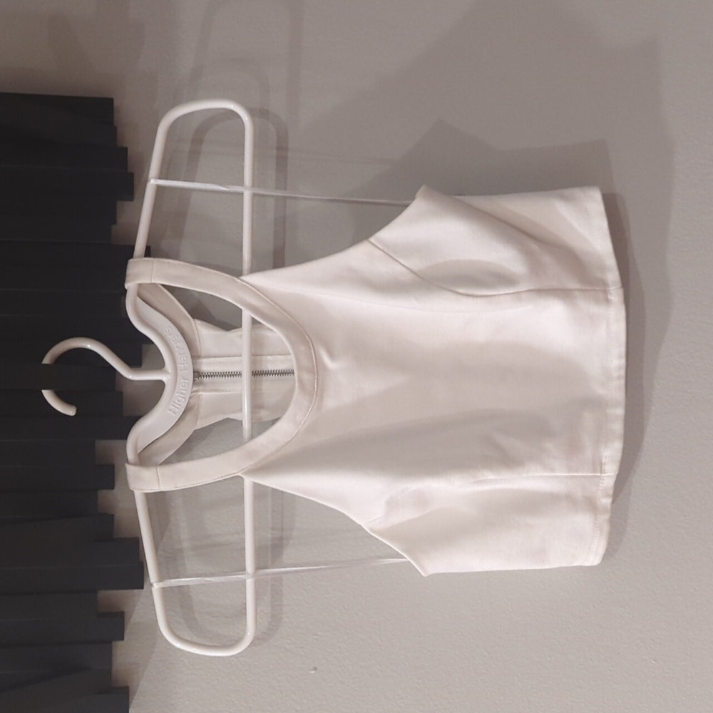 White Halter Crop Top